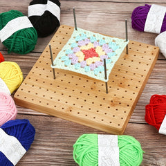 Wooden Crochet Blocking Board - Ideal for Knitting & Sewing