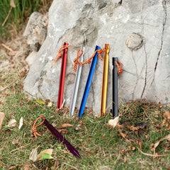 5pcs Tent Pegs Aluminium Alloy Triangular Ground Stakes Heavy Duty Ground Nails