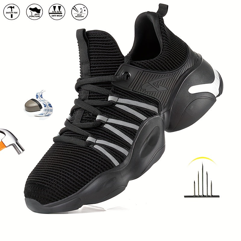 Men's Steel Toe Work Safety Shoes Lightweight Construction Sneakers