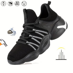 Men's Steel Toe Work Safety Shoes Lightweight Construction Sneakers