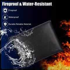 High Temp Resistant Glass Fiber Fireproof File Bag Silicone Portable Storage Bag