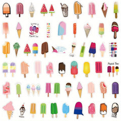 106pcs Ice Cream Waterproof Vinyl Stickers Scrapbook Laptop Bumper Skateboard
