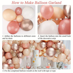 141pcs Blush Balloons Garland Arch Kit for Girls Baby Shower Decor