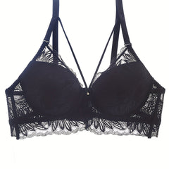 Bra Women's Plus Cross Front Padded Harness Bra
