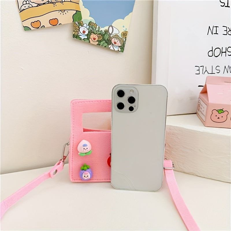 Kids Toddlers Messenger Bag 3D Cartoon Fruit Portable Candy Coin Purse