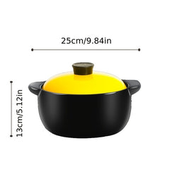 Ceramic Casserole Pot Heat Resistant Cooker Stew Cooking Pot