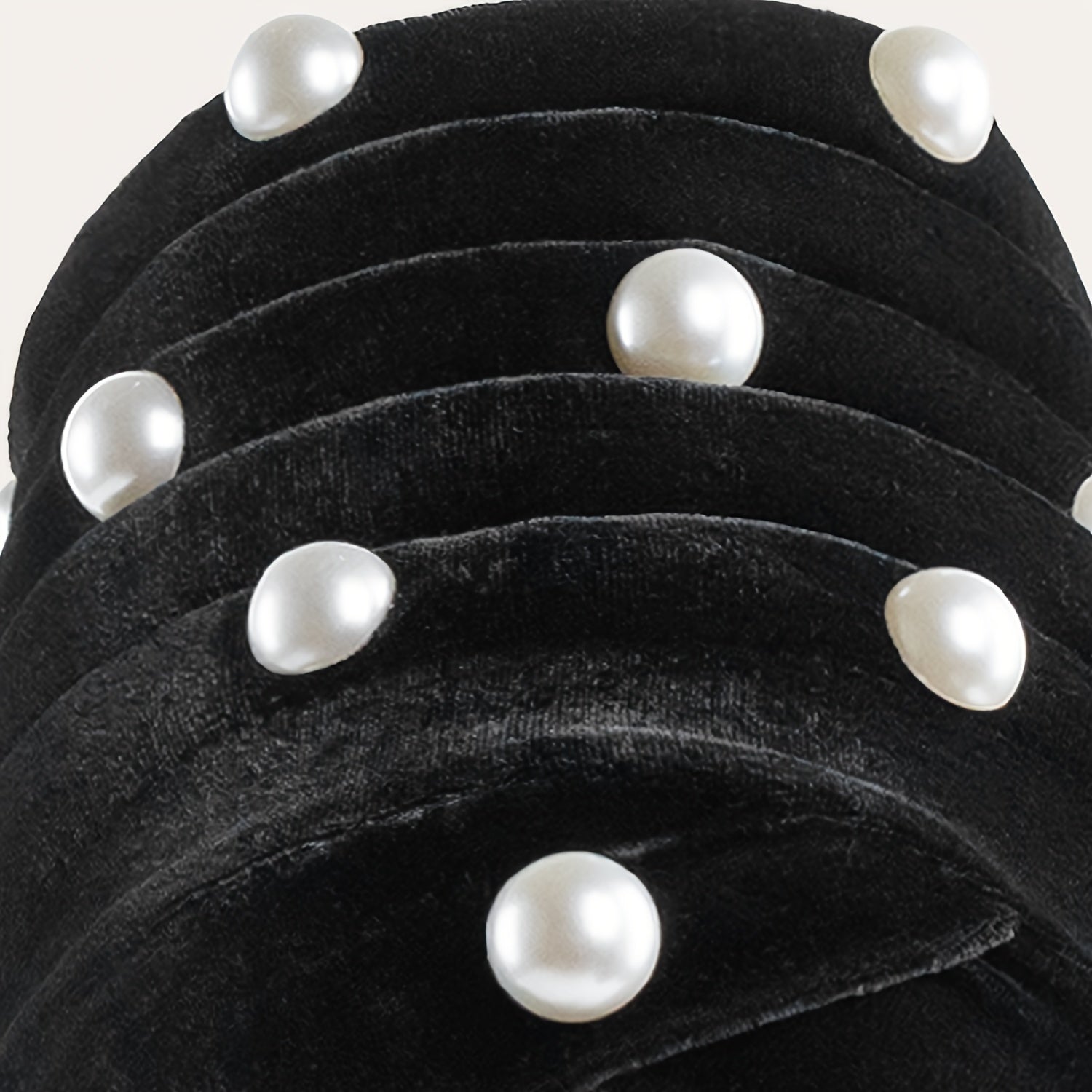 Sponge Thick Starry Pearl Velvet Headscarf Hat Warm Ladies Beanie Hat