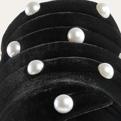 Sponge Thick Starry Pearl Velvet Headscarf Hat Warm Ladies Beanie Hat