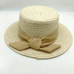 Kids Beach Vacation Sun Hat French Paper Grass Straw Hat Girl's Sun Hat