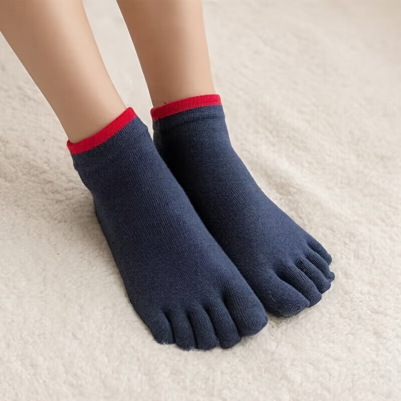 5 Toe Split Dance Socks Non Slip Short Calf Socks