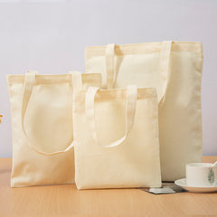 Solid Canvas Shoulder Bag Stylish Tote Bag Lightweight Handbag Diaper Storage