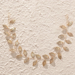 Golden Leaves Bridal Headband Wedding Accessories