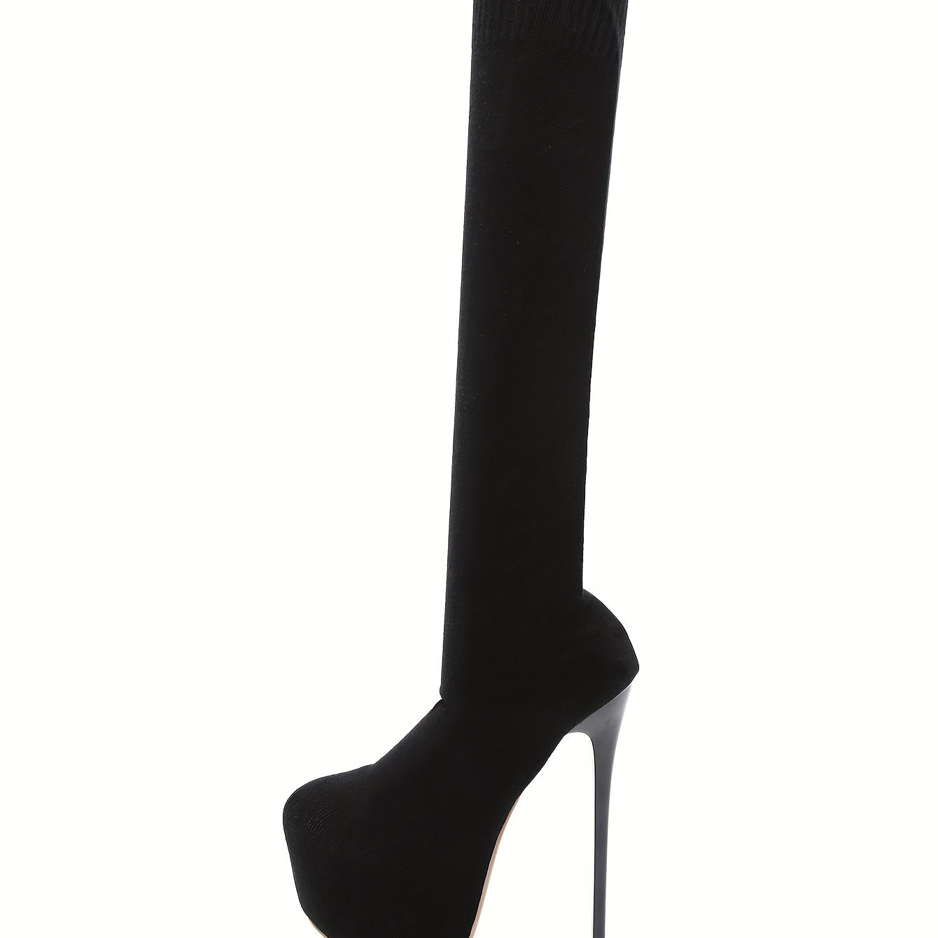Women's High Heel Platform Over Knee Sock Boots