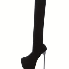 Women's High Heel Platform Over Knee Sock Boots