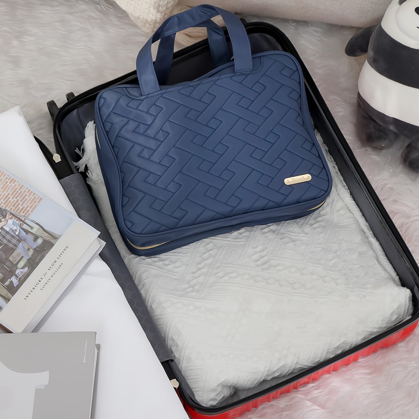 Large Capacity Makeup Storage Bag with 5 Compartments