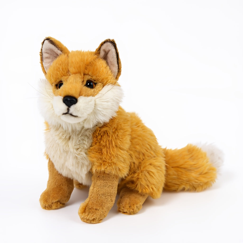 Realistic Fox Plush Toy Ultra Soft Huggable Animal Doll