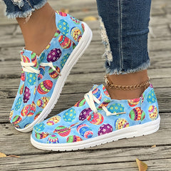 Pattern Flat Skate Shoes Breathable Lightweight Sneakers