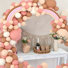 Bohemian Flower Wreath Blush Nude Balloon Arch Set