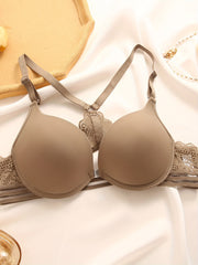 3pcs Lace Push Up Bras Front Buckle Comfy & Breathable Women's Lingerie