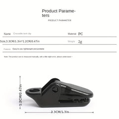 5pcs Outdoor Mini Crocodile Clip Windproof Rope Fixed Clip Hook