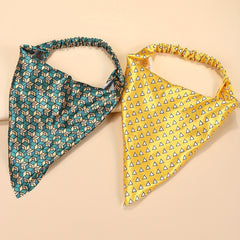 Anime Series Headband Triangle Scarf Elastic Turban Geometric Print Bandana