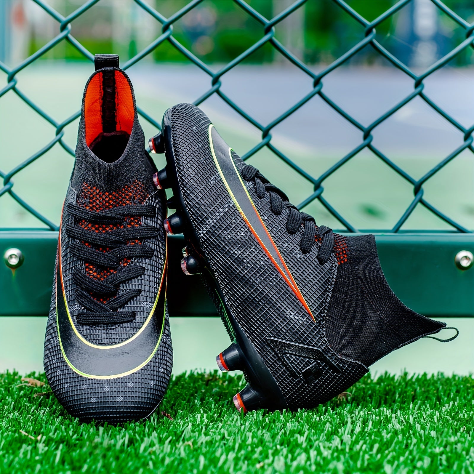 Youth Spiked Soccer Shoes Outdoor Anti Slip Lightweight Football Shoe