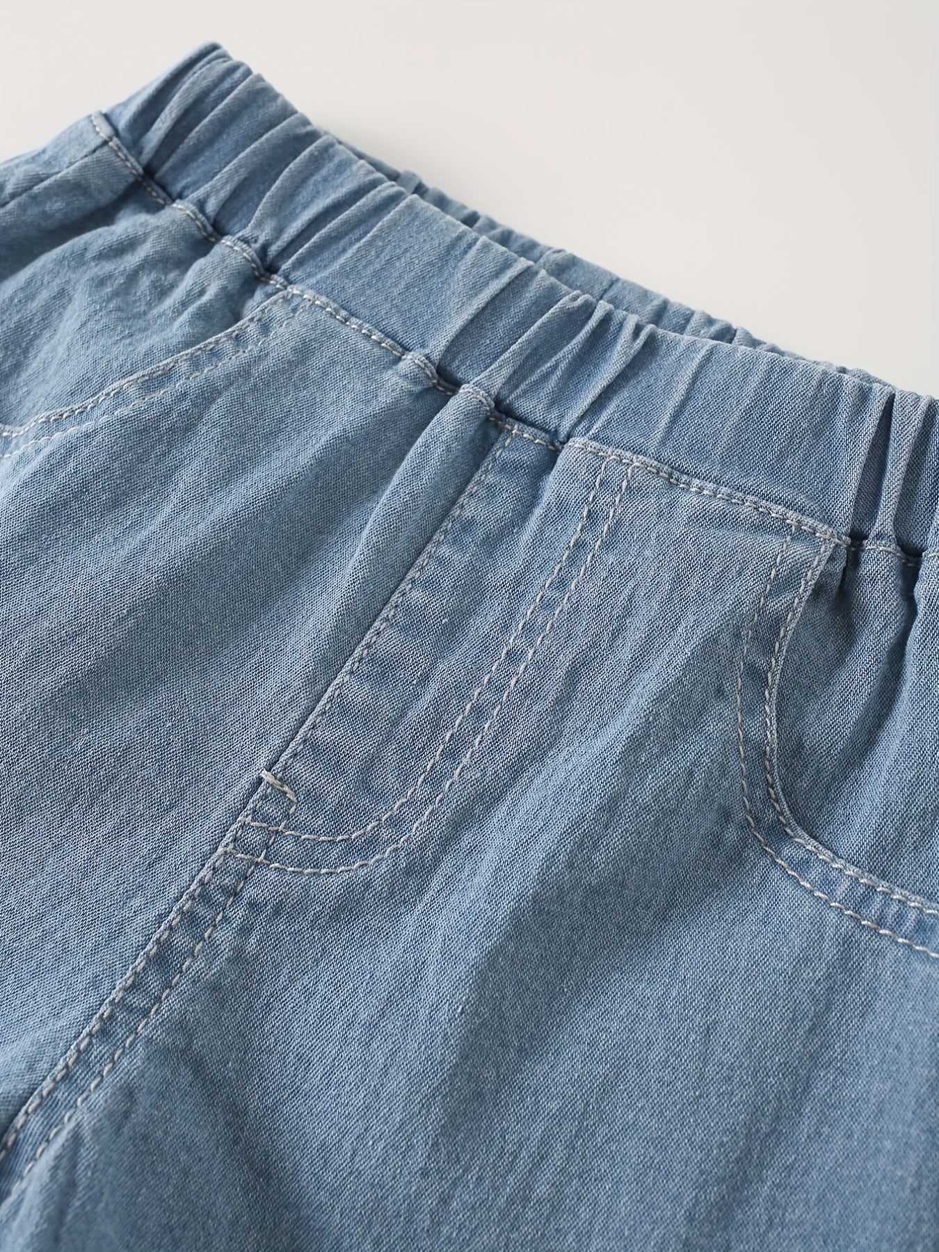 Girls' Lace Embroidery Denim Shorts for Summer