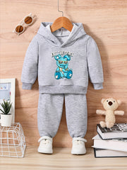 Bear & Exit Space Toddler Outfit Set for Fall Winter
