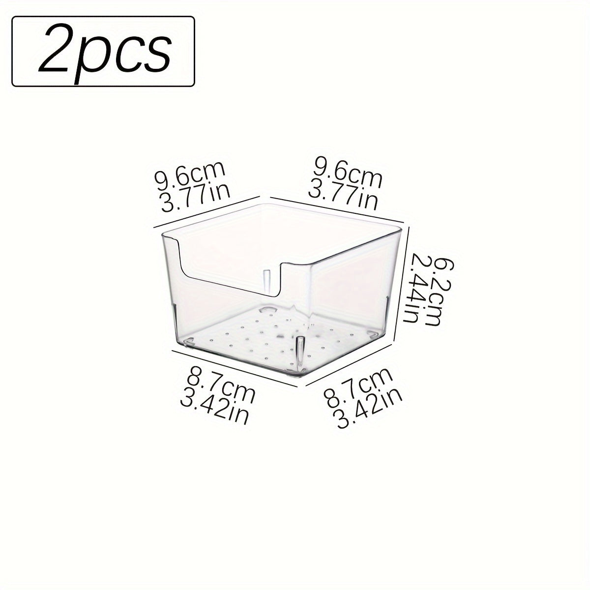 2pcs Desktop Drawer Organizer Box for Notes and Small Items Storage