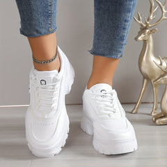 Women's Chunky Sneakers Low Top Platform Trainers Casual Round Toe