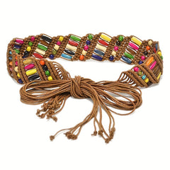 Boho Candy Beaded Belt for Women Vintage Dress Girdle