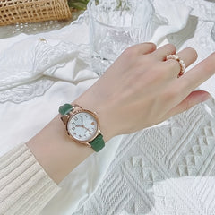 Cat Ears Love Kids Watch Leather Casual Female Youth Girls Student