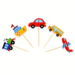 Cartoon Car Transport Cake Insert Party Cake Decoration