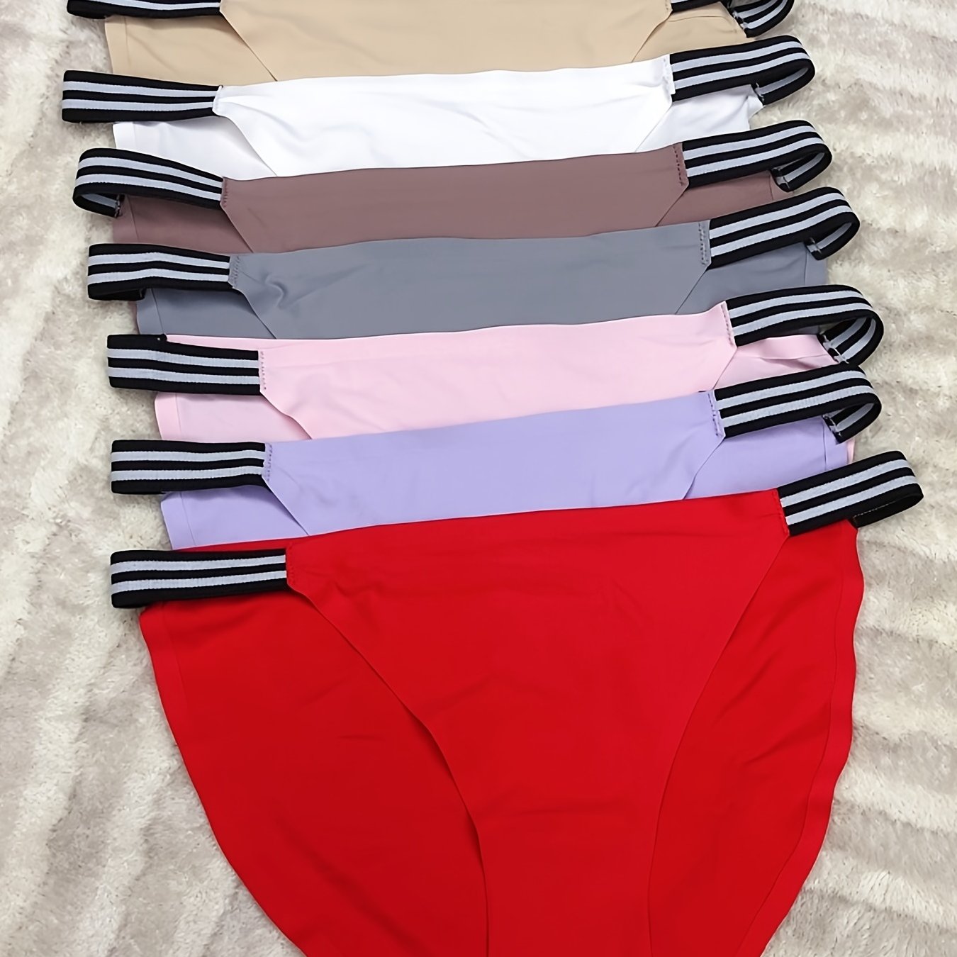 8-Pack Low Waist Seamless Panties Women's Lingerie Underwear