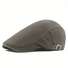 Men's Classic Cotton Newsboy Hat Vintage Cabbie Cap