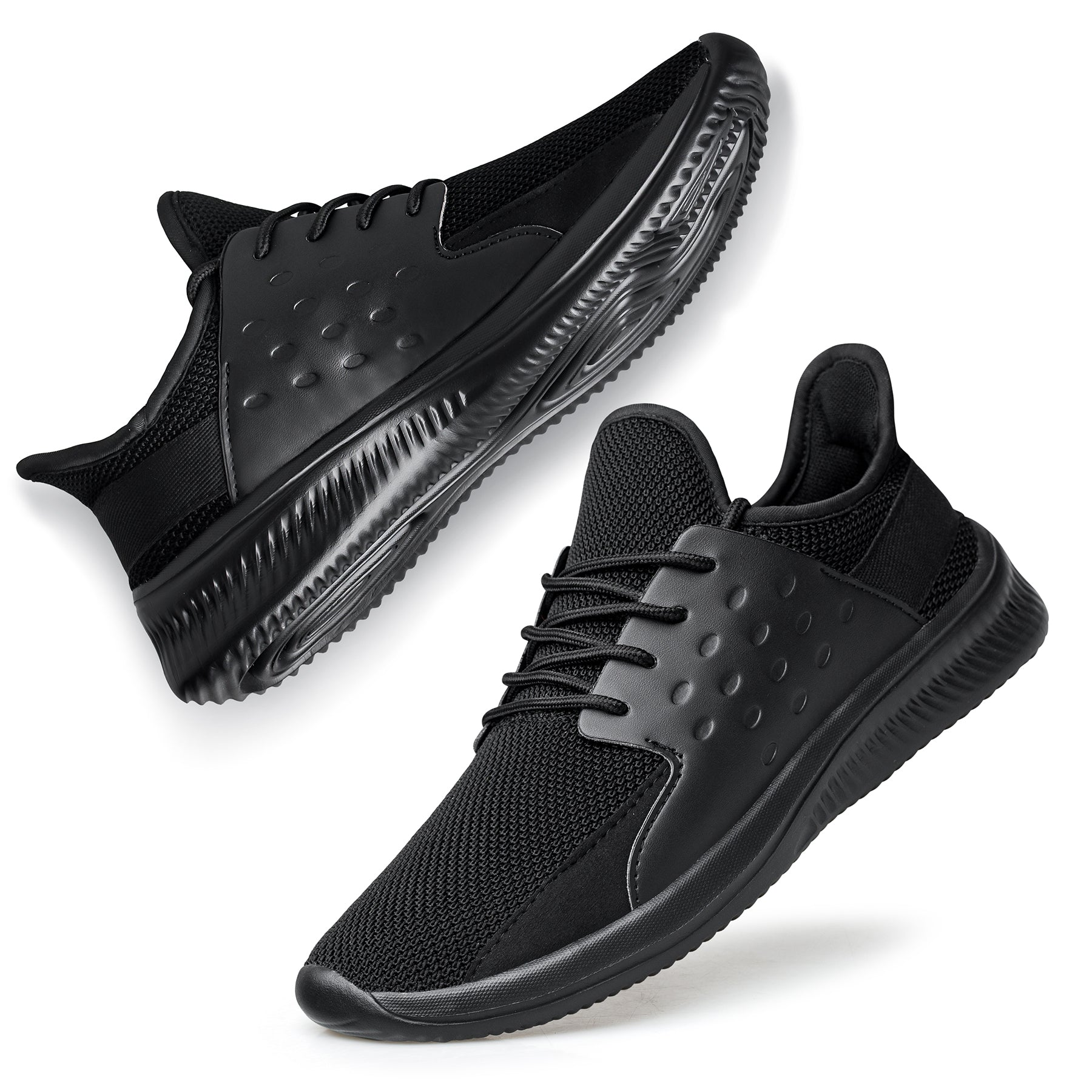 Men's Breathable Mesh Lace Up Running Sneakers