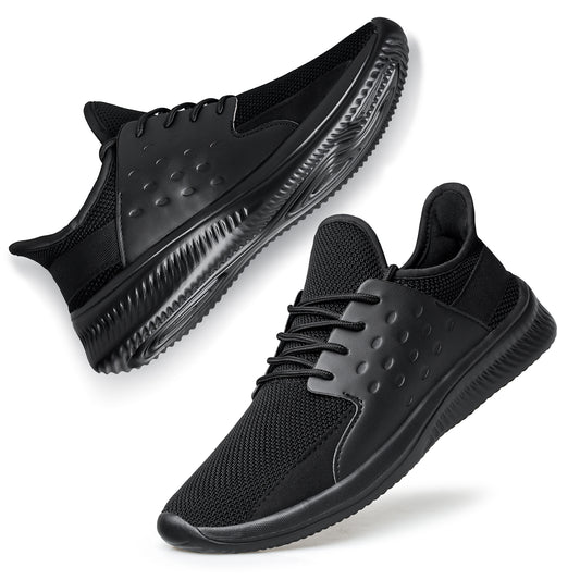 Men's Breathable Mesh Lace Up Running Sneakers