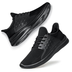 Men's Breathable Mesh Lace Up Running Sneakers