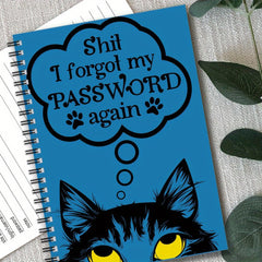 Cat Spiral Password Journal: Humorous Password Organizer