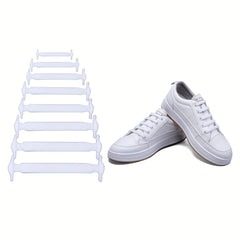 16pcs Elastic Shoelaces for Sneakers Adjustable Convenient Design