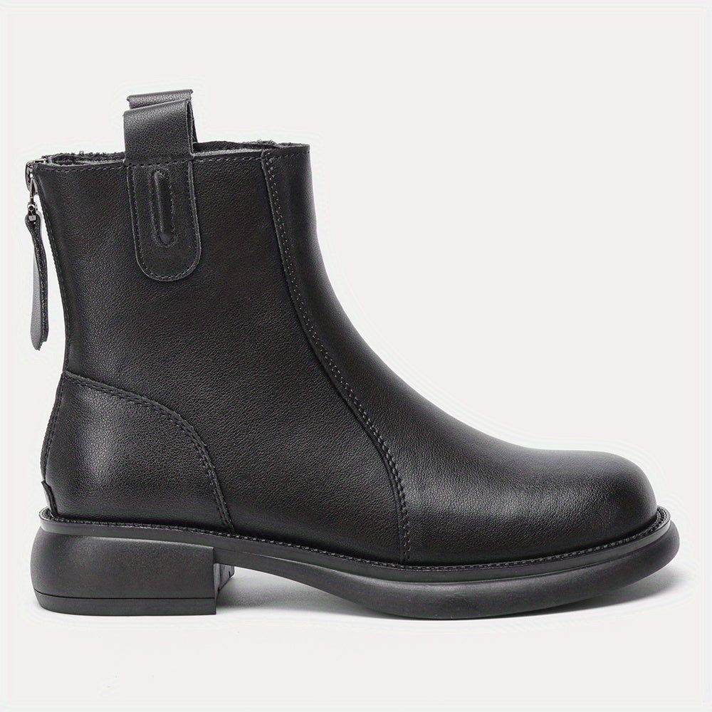 Women's Plush Lined Chunky Heel Boots