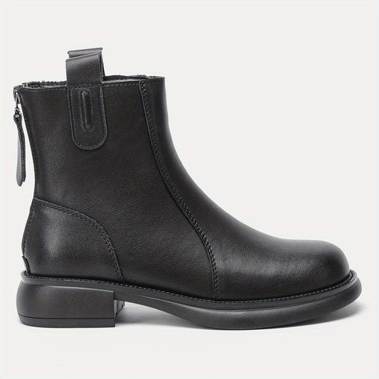 Women's Plush Lined Chunky Heel Boots