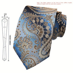 Men's Tie Pocket Square Cufflinks Business Tie Set