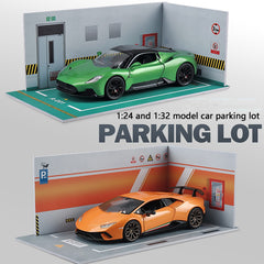 Model Alloy Car Parking Lot with Display Scene Garage Storage