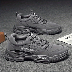 Men's Lace Up Work Sneakers Padded Collar Comfortable Shoes