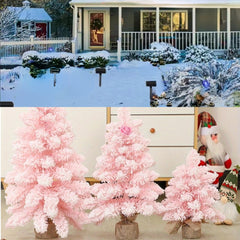 Mini Christmas Tree Snowflake Christmas Tree Ornaments Desktop Window Decoration