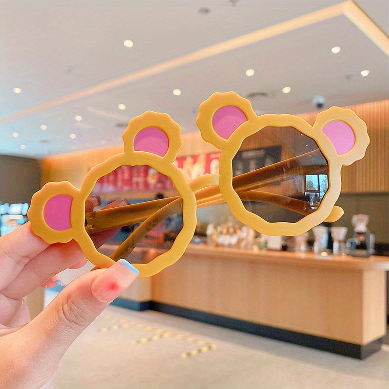 Kids Bear Ear Retro Cartoon Glasses Outdoor Accessories for Boys