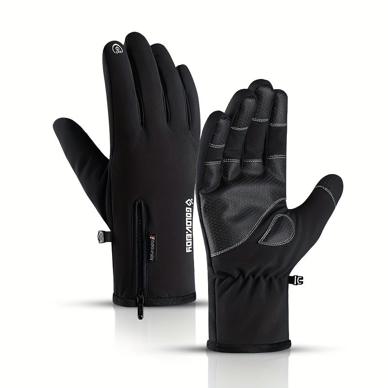 Warm Waterproof Ski Gloves Men Women Outdoor Sports Plus Velvet Cycling Gloves