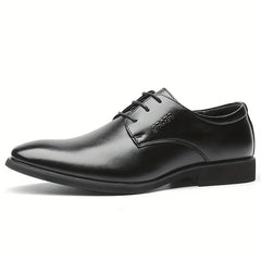 Men's Almond Toe Derby Shoes Lace up Front Dress Shoes