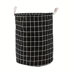 Plaid Storage Basket Foldable Dirty Clothes Household Organizer